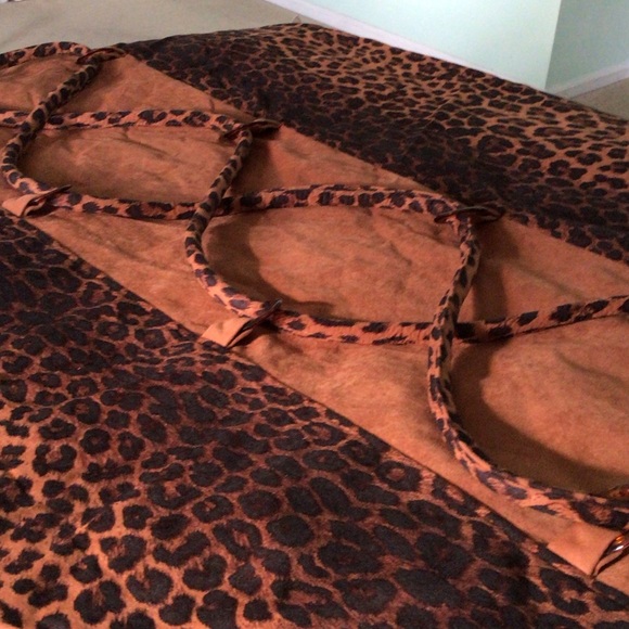 New Queen Leopard Print Bedding Set